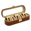 Friedrich23 Uhrenbox "Cordoba" Leder mit Glasdeckel für 5 Uhren Braun