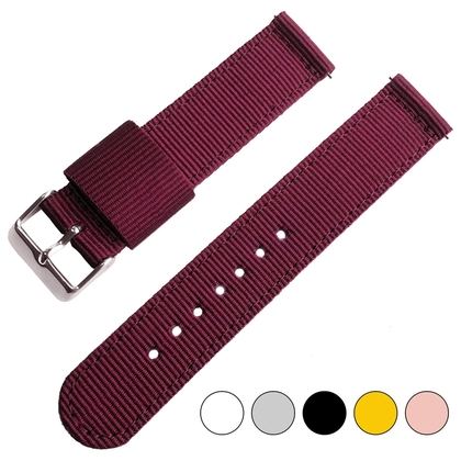 Weinrotes Two Piece RAF NATO Nylon Uhrenarmband