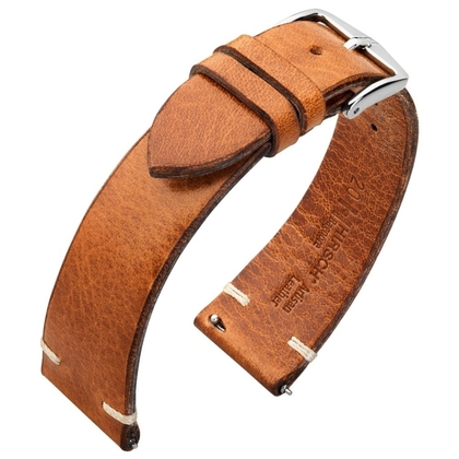 Hirsch Bagnore Artisan Uhrenarmband Vintage Leder Goldbraun