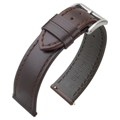 Kalbsleder Uhrenarmband Dunkelbraun