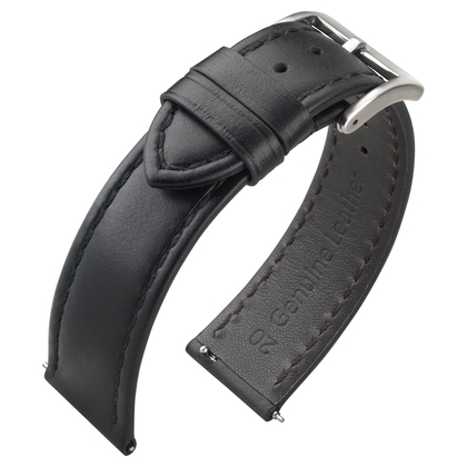 Kalbsleder Uhrenarmband Schwarz