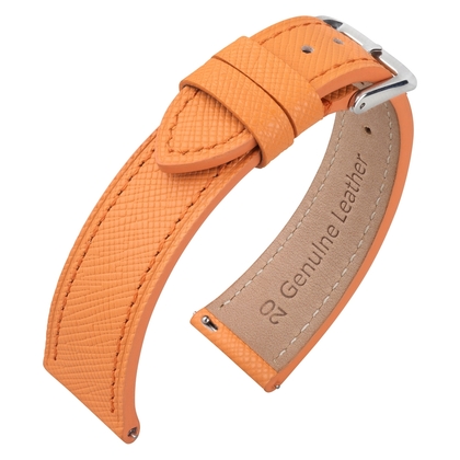Saffiano Uhrenarmband Kalbsleder Orange