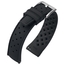 Tropic Style Basket Weave Uhrenarmband Silikon Gummi Schwarz