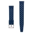 Tropic Style Basket Weave Uhrenarmband Silikon Gummi Blau