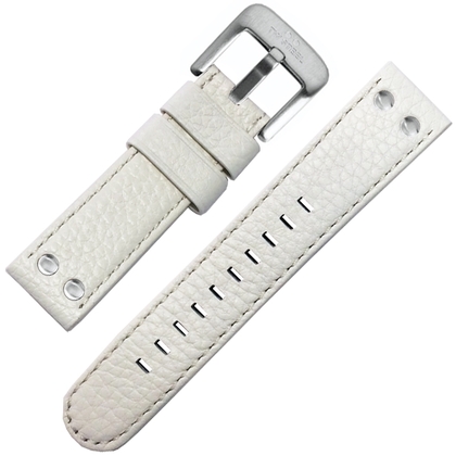 TW Steel Uhrenarmband Kalbsleder Weiss 24mm