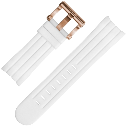 TW Steel Uhrenarmband TW133 Weiss Gummi 24mm