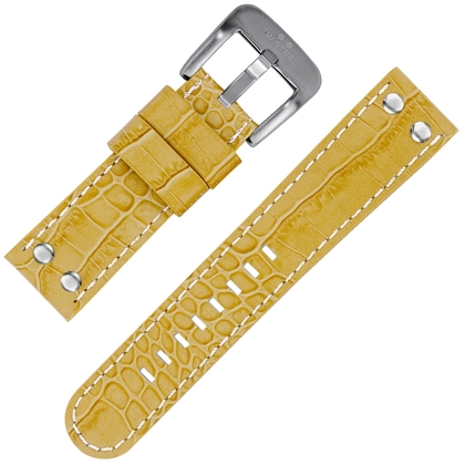 TW Steel Uhrenarmband - Beige Krokoprint 22mm