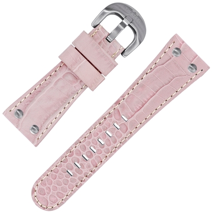 TW Steel Goliath Uhrenarmband Rosa Kroko Kalbsleder 26mm
