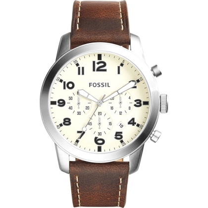 Fossil FS5146 Uhrenarmband Leder Braun