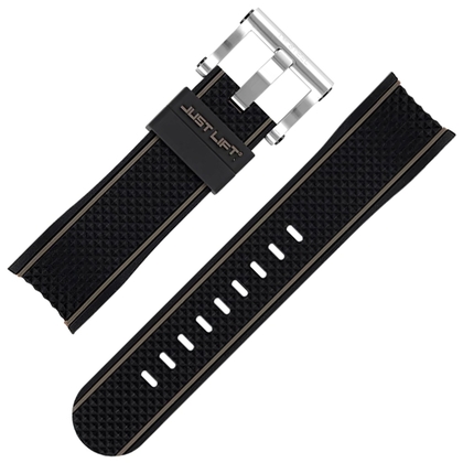 TW Steel Uhrenarmband TS10 TS12 Simeon Panda Gummi Schwarz 24mm