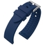 Gebogenes Ende Silikon Gummi Uhrenarmband Blau