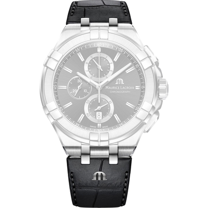 Maurice Lacroix Aikon AI1018 Uhrenarmband Leder Schwarz