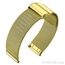 Milanaise Mesh Uhrenarmband 0.6 Fein Gewebter Stahl Goldfarbig mit Sicherheitsverschluss