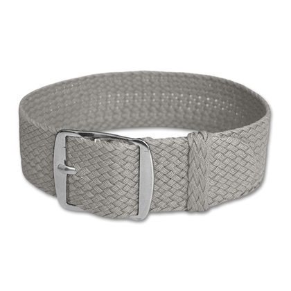 Perlon Gewobenes Uhrenarmband Grau