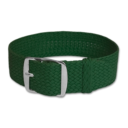 Perlon Gewobenes Uhrenarmband Dunkelgrün