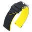 Silikon Gummi Uhrenarmband Schwarz Gelb