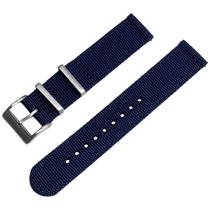 Marineblaues Canvas Like NATO Nylon Two Piece Uhrenarmband