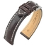 Hirsch Capitano Louisiana Alligator Uhrenarmband Halb-Matt Braun