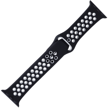 Apple Watch Sport Uhrenarmband Gummi Schwarz-Grau