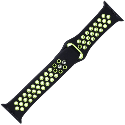 Apple Watch Sport Uhrenarmband Gummi Schwarz-Grün