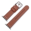 Uhrenarmband für Apple Watch Camel Leder mit Weisser Naht 22mm