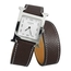LIC Double Tour Typ Hermes Wickel Uhrenarmband Epsom Kalbsleder Schokoladebraun