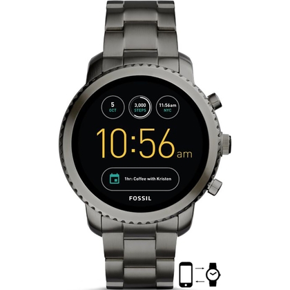 Fossil FTW4001 Uhrenarmband Edelstahl Grau