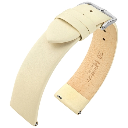 Hirsch Toronto Uhrenarmband Italienisches Kalbsleder Beige