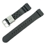 Seiko Style Flat Vent GL831 PU SS Uhrenarmband Schwarz - 22mm