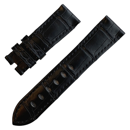 Original Panerai Luminor Due Uhrenarmband mit PAM Click Schwarzes Alligatorleder 20mm