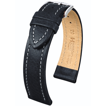 Hirsch Buffalo Uhrenarmband Schwarz
