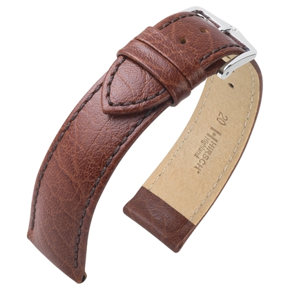 Hirsch Highland Uhrenarmband Italienisches Kalbsleder Braun