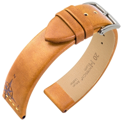 Hirsch Earth Artisan Vintage Uhrenarmband Honig