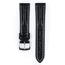 Hirsch Capitano Louisiana Alligator Uhrenarmband 100m WR Halb-Matt Schwarz