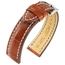Hirsch Capitano Louisiana Alligator Uhrenarmband 100m WR Halb-Matt Goldbraun