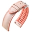 Hirsch Lindsey Performance Uhrenarmband Leder Rosa / Kautschuk Aprikose