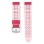 Hirsch Lindsey Performance Uhrenarmband Leder Pink / Kautschuk Rosa