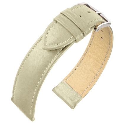 Hirsch Berlin Merino Uhrenarmband Schafsleder Beige