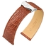 Uhrenarmband für Cartier Tank mit Faltschliesse - Hirsch Savoir Alligator Flankleder Hellbraun