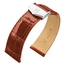 Uhrenarmband für Cartier Tank mit Faltschliesse - Hirsch Savoir Louisiana Alligator Glänzend Braun