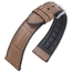 Hirsch Ian Performance Uhrenarmband Taupe Louisiana Alligator Leder / Kautschuk Schwarz