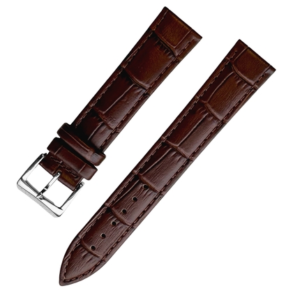Raymond Weil Alligatorgrain Uhrenarmband Kalbsleder Braun - mit Schliesse
