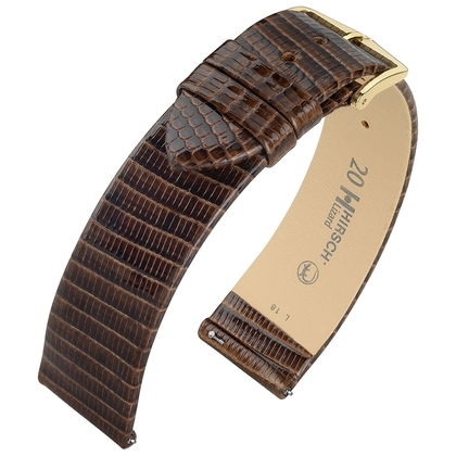 Hirsch Lizard Uhrenarmband Eidechsenleder Braun XL
