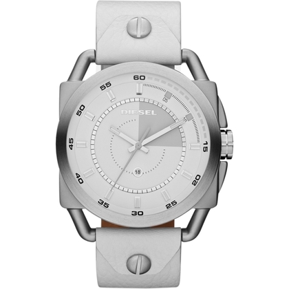 Diesel DZ1577 Uhrenarmband Leder Weiss