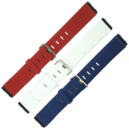 Jacob Jensen Uhrenarmband Rot, Weiss oder Blau, Leder 17mm 
