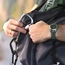 Hirsch Stone Performance Uhrenarmband Schiefer / Kautschuk - Grün