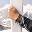 Hirsch Stone Performance Uhrenarmband Schiefer / Kautschuk - Schwarz