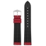 Hirsch Arne Performance Recyceltes Uhrenarmband Bordeaux Seaqual® PET / Schwarzer Kautschuk