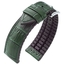 Hirsch Paul Performance Uhrenarmband Grün / Schwarz / Leder / Kautschuk 300m WR