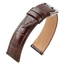 Kalbsleder Crocograin Uhrenarmband Glänzend Braun